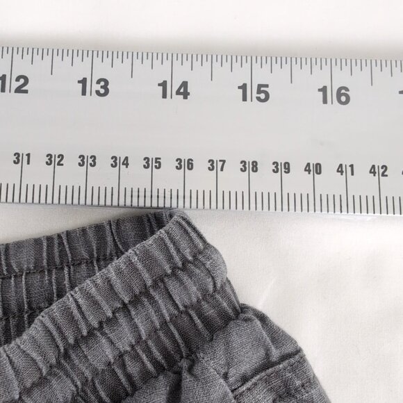 Ellen Tracy Women's Gray 100% Linen Pants Tapered Straight Leg, Medium - Picture 6 of 8